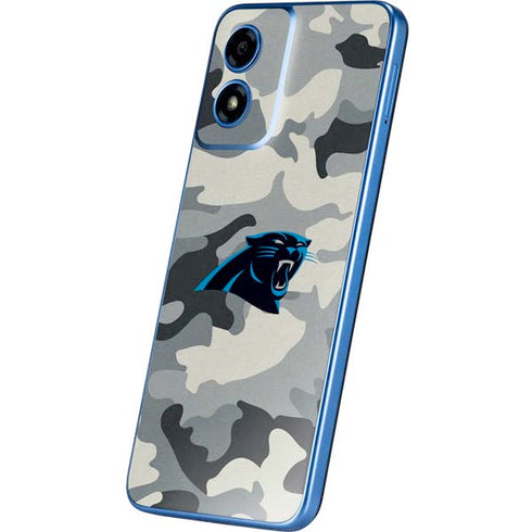 NFL Carolina Panthers Camo Moto G Play 4G (2024) Skin