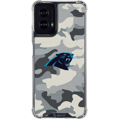 NFL Carolina Panthers Camo Moto G Power 5G (2024) Clear Case