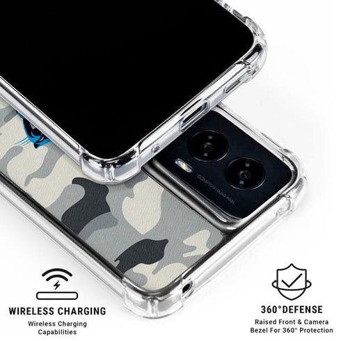 NFL Carolina Panthers Camo Moto G Power 5G (2024) Clear Case