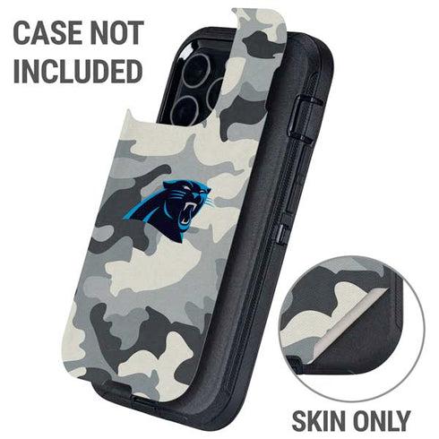 NFL Carolina Panthers Camo Otterbox Defender iPhone Skin