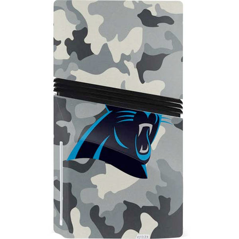 NFL Carolina Panthers Camo PS5 Pro Disk Console Skin