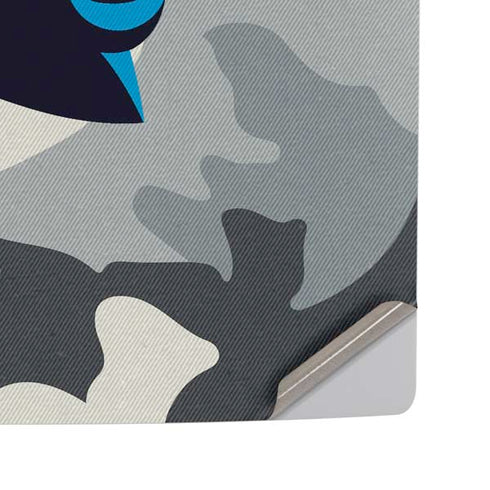 NFL Carolina Panthers Camo PS5 Pro Disk Console Skin