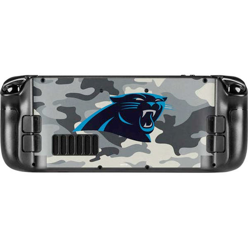NFL Carolina Panthers Camo Steam Deck Handheld Gaming Computer Skin