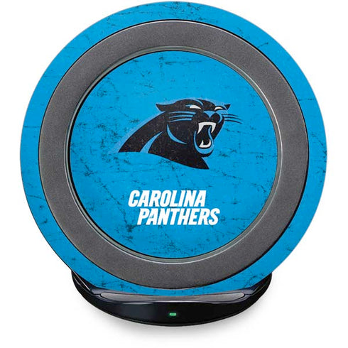 NFL Carolina Panthers Distressed Alternate Fast Charge Wireless Charging Stand Skin