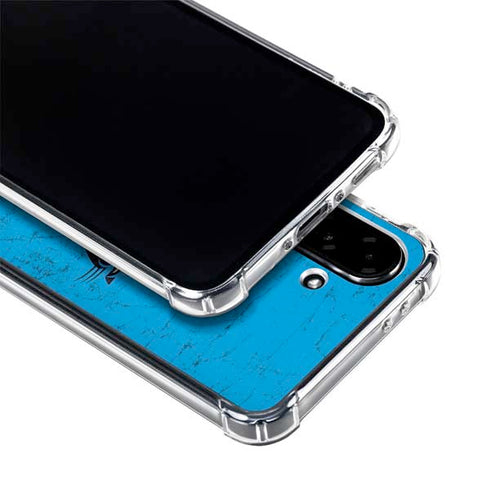 NFL Carolina Panthers Distressed Alternate Galaxy A36 5G Clear Case