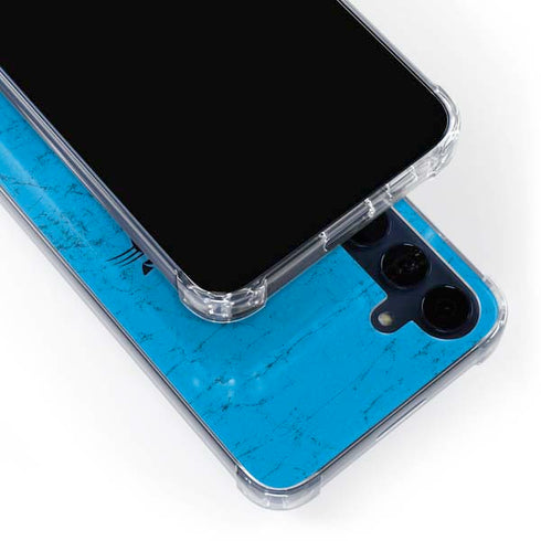 NFL Carolina Panthers Distressed Alternate Galaxy A55 5G Clear Case
