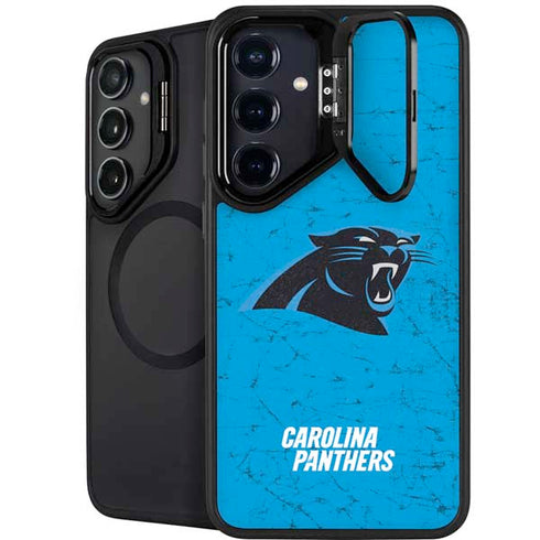 NFL Carolina Panthers Distressed Alternate Galaxy S25 Kickstand Case
