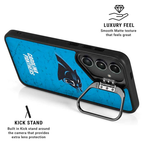 NFL Carolina Panthers Distressed Alternate Galaxy S24 Kickstand Case