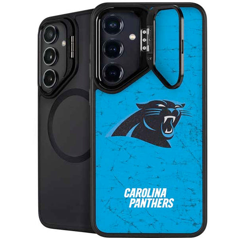NFL Carolina Panthers Distressed Alternate Galaxy S24 Plus Kickstand Case