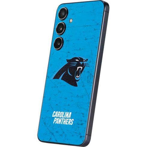NFL Carolina Panthers Distressed Alternate Galaxy S25 Plus Skin