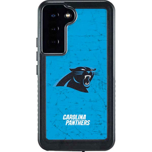 NFL Carolina Panthers Distressed Alternate Galaxy S24 Plus Waterproof Case