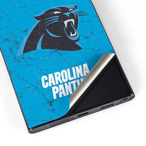 NFL Carolina Panthers Distressed Alternate Galaxy S24 Ultra Skin