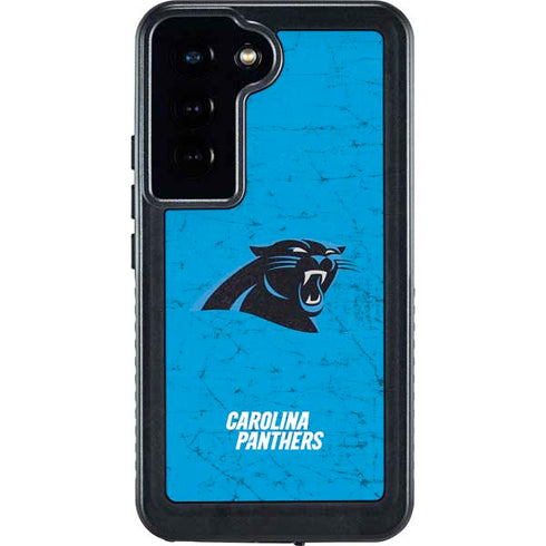 NFL Carolina Panthers Distressed Alternate Galaxy S24 Waterproof Case