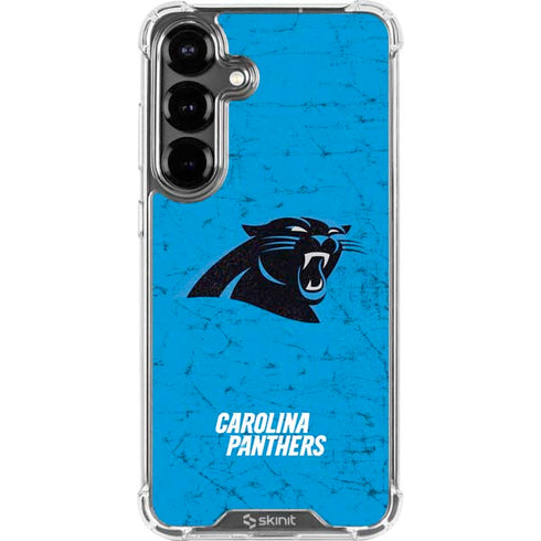 NFL Carolina Panthers Distressed Alternate Galaxy S26 Clear Case
