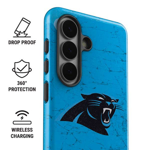 NFL Carolina Panthers Distressed Alternate Galaxy S26 Plus Impact Case