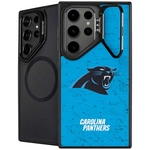 NFL Carolina Panthers Distressed Alternate Galaxy S26 Ultra Kickstand Case