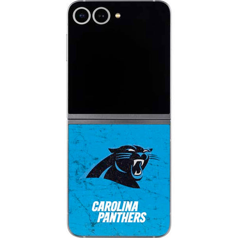 NFL Carolina Panthers Distressed Alternate Galaxy Z Flip6 Skin