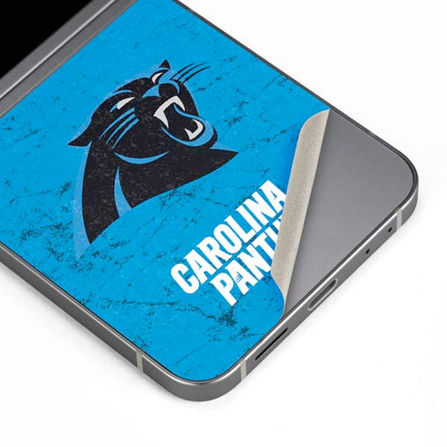 NFL Carolina Panthers Distressed Alternate Galaxy Z Flip6 Skin