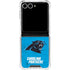 NFL Carolina Panthers Distressed Alternate Galaxy Z Flip7 Clear Case