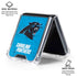 NFL Carolina Panthers Distressed Alternate Galaxy Z Flip7 Clear Case
