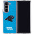 NFL Carolina Panthers Distressed Alternate Galaxy Z Fold5 5G Clear Case