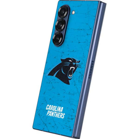 NFL Carolina Panthers Distressed Alternate Galaxy Z Fold6 Skin