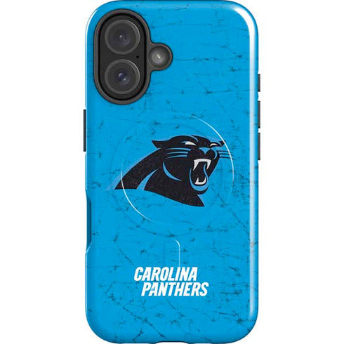 NFL Carolina Panthers Distressed Alternate iPhone 16 Magsafe Impact Case