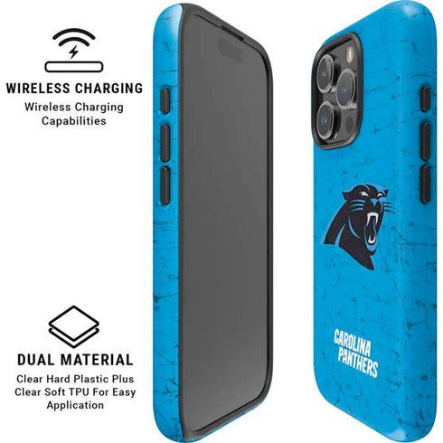 NFL Carolina Panthers Distressed Alternate iPhone 16 Pro Max Magsafe Impact Case