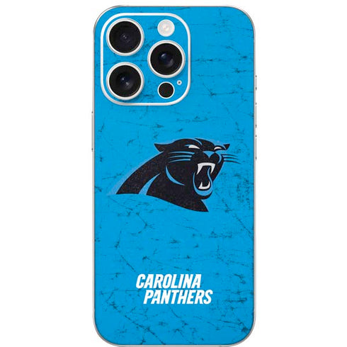 NFL Carolina Panthers Distressed Alternate iPhone 16 Pro Skin