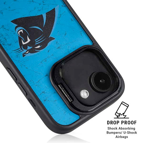 NFL Carolina Panthers Distressed Alternate iPhone 16e Kickstand Case