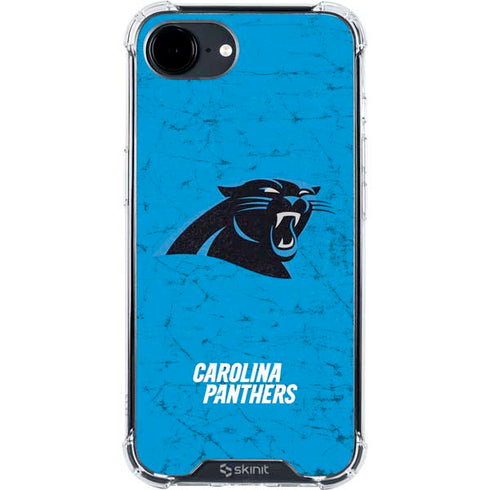NFL Carolina Panthers Distressed Alternate iPhone 16e Clear Case