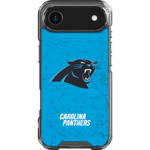 NFL Carolina Panthers Distressed Alternate iPhone 17 Air Clear Case