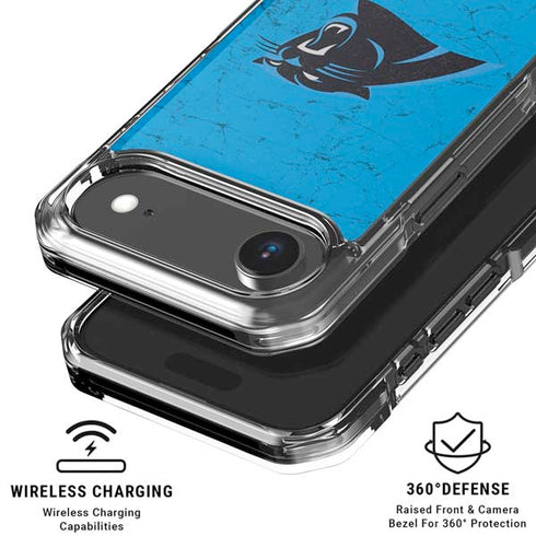NFL Carolina Panthers Distressed Alternate iPhone 17 Air Clear Case