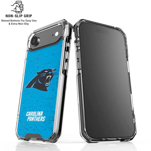 NFL Carolina Panthers Distressed Alternate iPhone 17 Air Clear Case