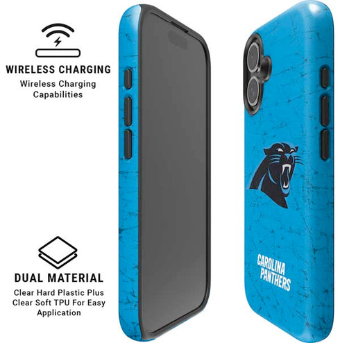 NFL Carolina Panthers Distressed Alternate iPhone 17 Magsafe Impact Case
