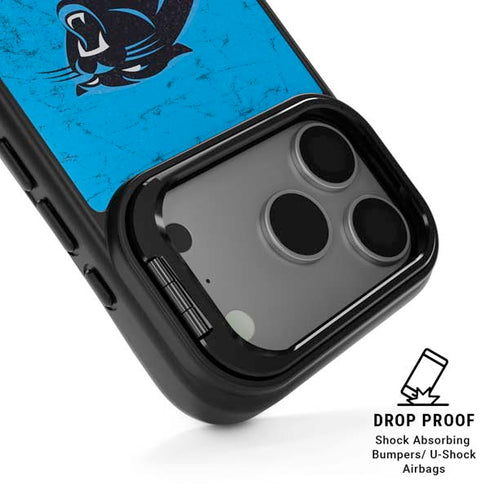 NFL Carolina Panthers Distressed Alternate iPhone 17 Pro Kickstand Case
