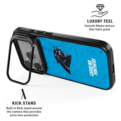 NFL Carolina Panthers Distressed Alternate iPhone 17 Pro Max Kickstand Case