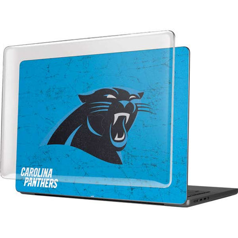 NFL Carolina Panthers Distressed Alternate MacBook Pro 14in (2021-24) Case plus Skin
