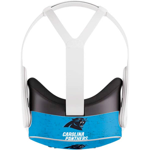 NFL Carolina Panthers Distressed Alternate Meta Quest 3S Skin