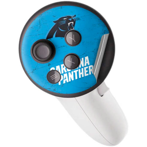 NFL Carolina Panthers Distressed Alternate Meta Quest 3S Skin
