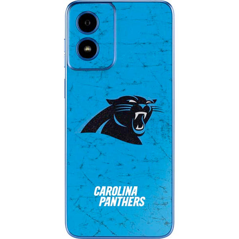 NFL Carolina Panthers Distressed Alternate Moto G Play 4G (2024) Skin