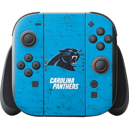 NFL Carolina Panthers Distressed Alternate Nintendo Switch 2 (2025) with Joy-Con Skin