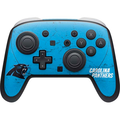NFL Carolina Panthers Distressed Alternate Nintendo Switch 2 (2025) Pro Controller Skin