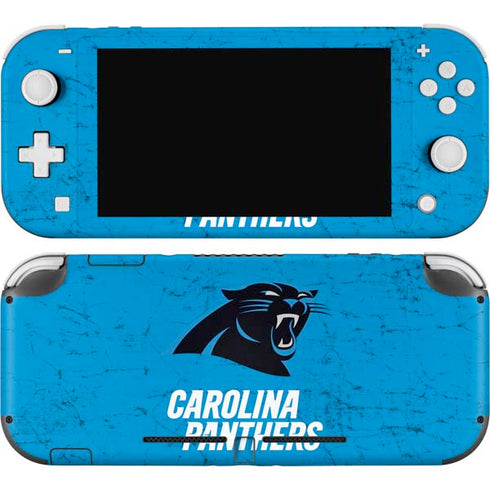 NFL Carolina Panthers Distressed Alternate Nintendo Switch Lite Skin