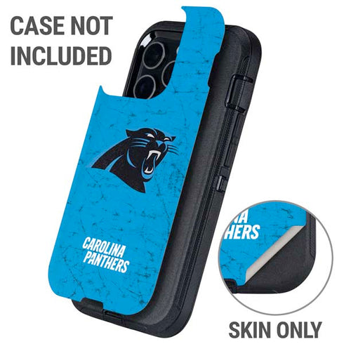 NFL Carolina Panthers Distressed Alternate Otterbox Defender iPhone Skin