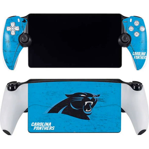 NFL Carolina Panthers Distressed Alternate PlayStation Portal Remote Player Skin