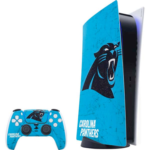 NFL Carolina Panthers Distressed Alternate PlayStation PS5 Skins