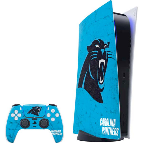 NFL Carolina Panthers Distressed Alternate PlayStation PS5 Skins