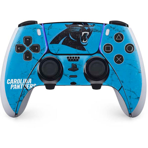 NFL Carolina Panthers Distressed Alternate PS5 DualSense Edge Pro Controller Skin