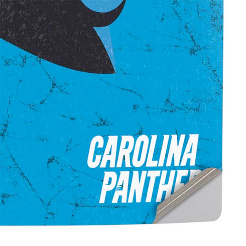 NFL Carolina Panthers Distressed Alternate PS5 Pro Console Skin
